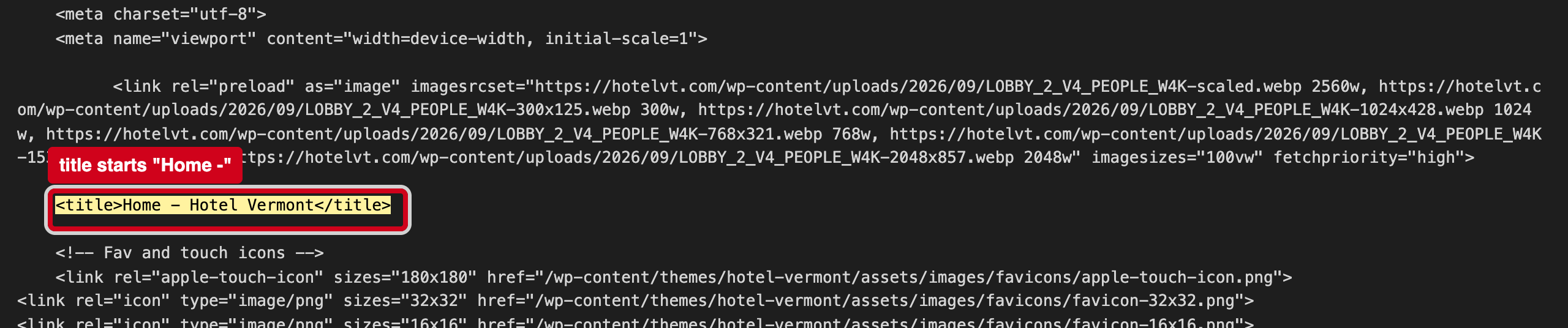 Screenshot: The page and share titles start with "Home"
